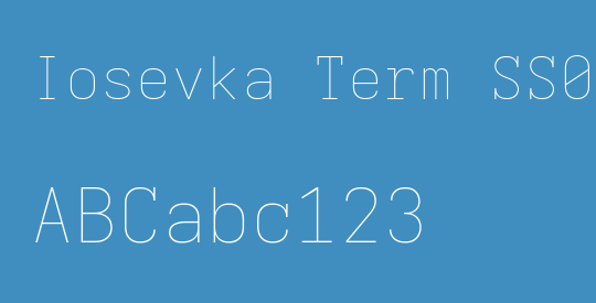 Iosevka Term SS02 ThEx