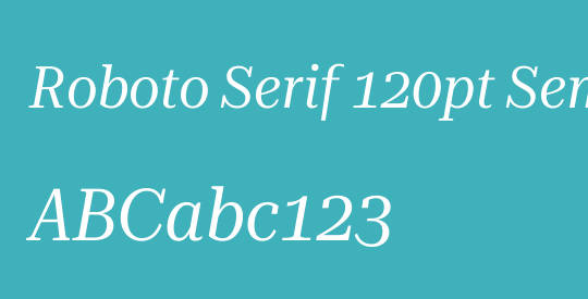 Roboto Serif 120pt SemiCondensed