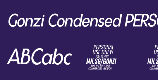 Gonzi Condensed PERSONAL USE
