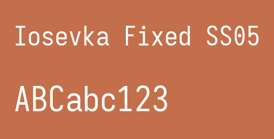 Iosevka Fixed SS05