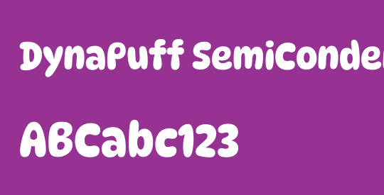 DynaPuff SemiCondensed SemiBold