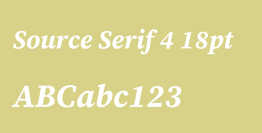 Source Serif 4 18pt