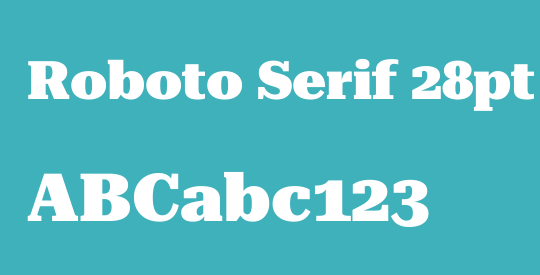 Roboto Serif 28pt SemiExpanded Black