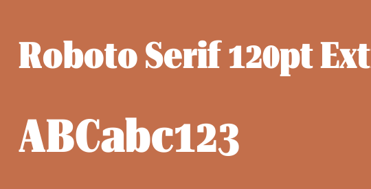 Roboto Serif 120pt ExtraCondensed Black