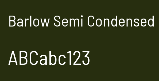 Barlow Semi Condensed