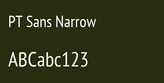 PT Sans Narrow