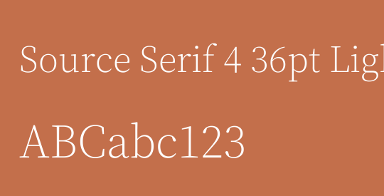 Source Serif 4 36pt Light