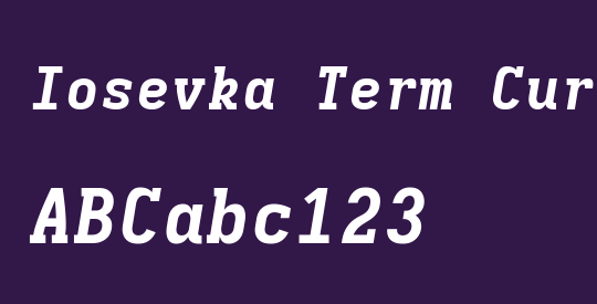 Iosevka Term Curly Slab XBdEx