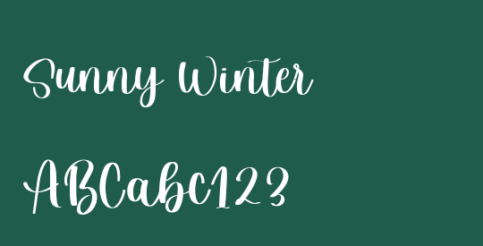 Sunny Winter