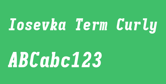 Iosevka Term Curly Slab Heavy