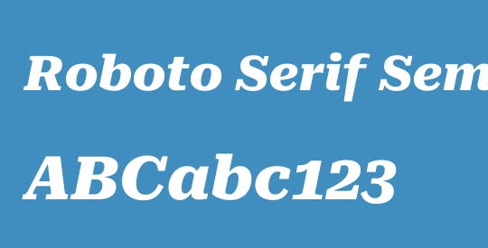Roboto Serif SemiExpanded ExtraBold