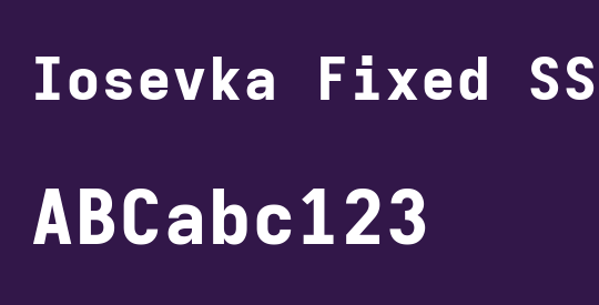 Iosevka Fixed SS04 HvEx