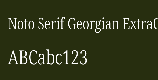 Noto Serif Georgian ExtraCondensed Light
