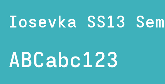 Iosevka SS13 Semibold Extended