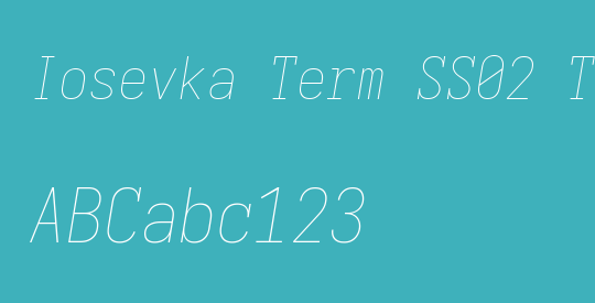 Iosevka Term SS02 Thin