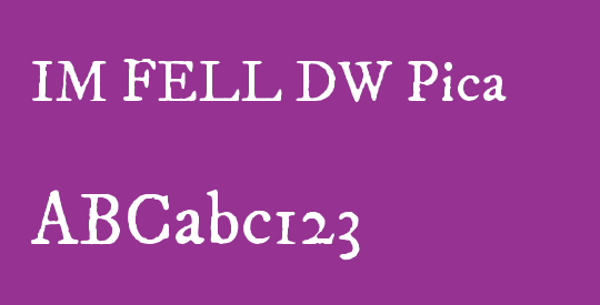 IM FELL DW Pica