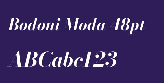 Bodoni Moda 48pt