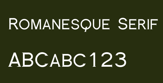 Romanesque Serif