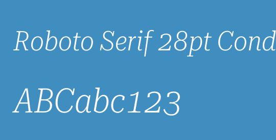 Roboto Serif 28pt Condensed ExtraLight