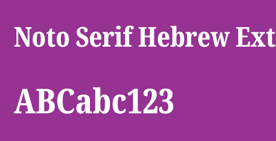 Noto Serif Hebrew ExtraCondensed ExtraBold