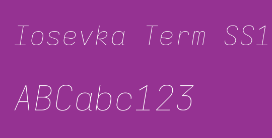 Iosevka Term SS11 ThEx