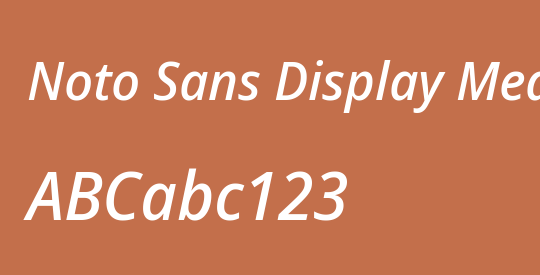 Noto Sans Display Medium