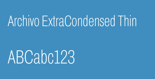 Archivo ExtraCondensed Thin