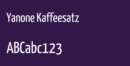Yanone Kaffeesatz