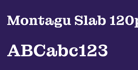 Montagu Slab 120pt SemiBold