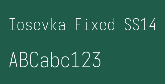 Iosevka Fixed SS14 Extralight