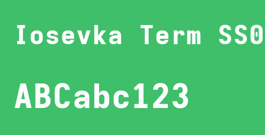 Iosevka Term SS01 HvEx
