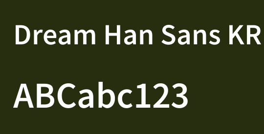 Dream Han Sans KR