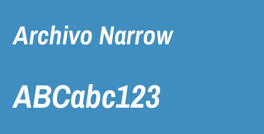 Archivo Narrow