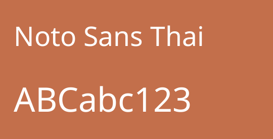 Noto Sans Thai
