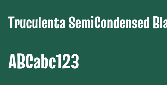 Truculenta SemiCondensed Black