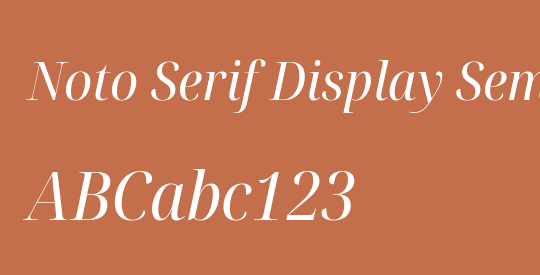 Noto Serif Display SemiCondensed