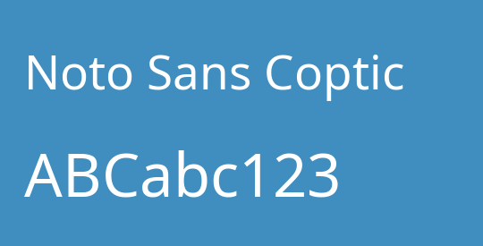 Noto Sans Coptic