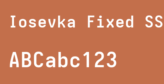 Iosevka Fixed SS08 Extended