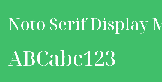 Noto Serif Display Medium