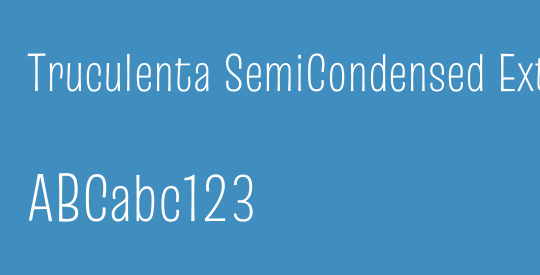 Truculenta SemiCondensed ExtraLight