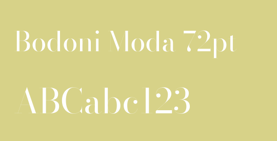 Bodoni Moda 72pt