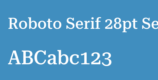 Roboto Serif 28pt SemiCondensed Medium