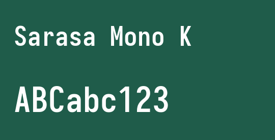 Sarasa Mono K