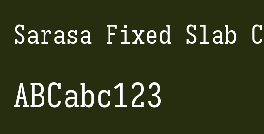 Sarasa Fixed Slab CL