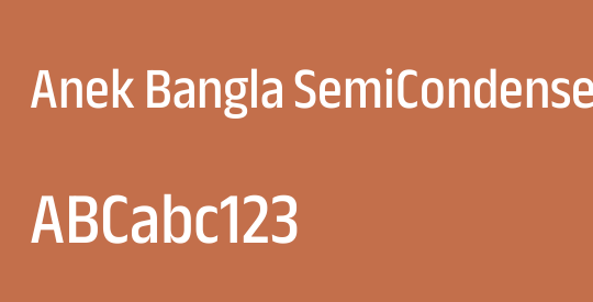 Anek Bangla SemiCondensed Medium