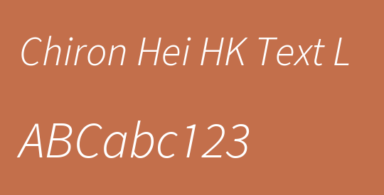 Chiron Hei HK Text L