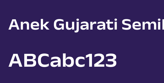 Anek Gujarati SemiExpanded SemiBold