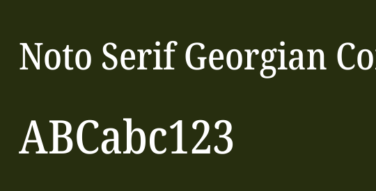 Noto Serif Georgian Condensed Medium