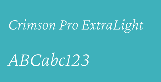 Crimson Pro ExtraLight
