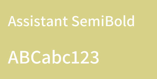 Assistant SemiBold